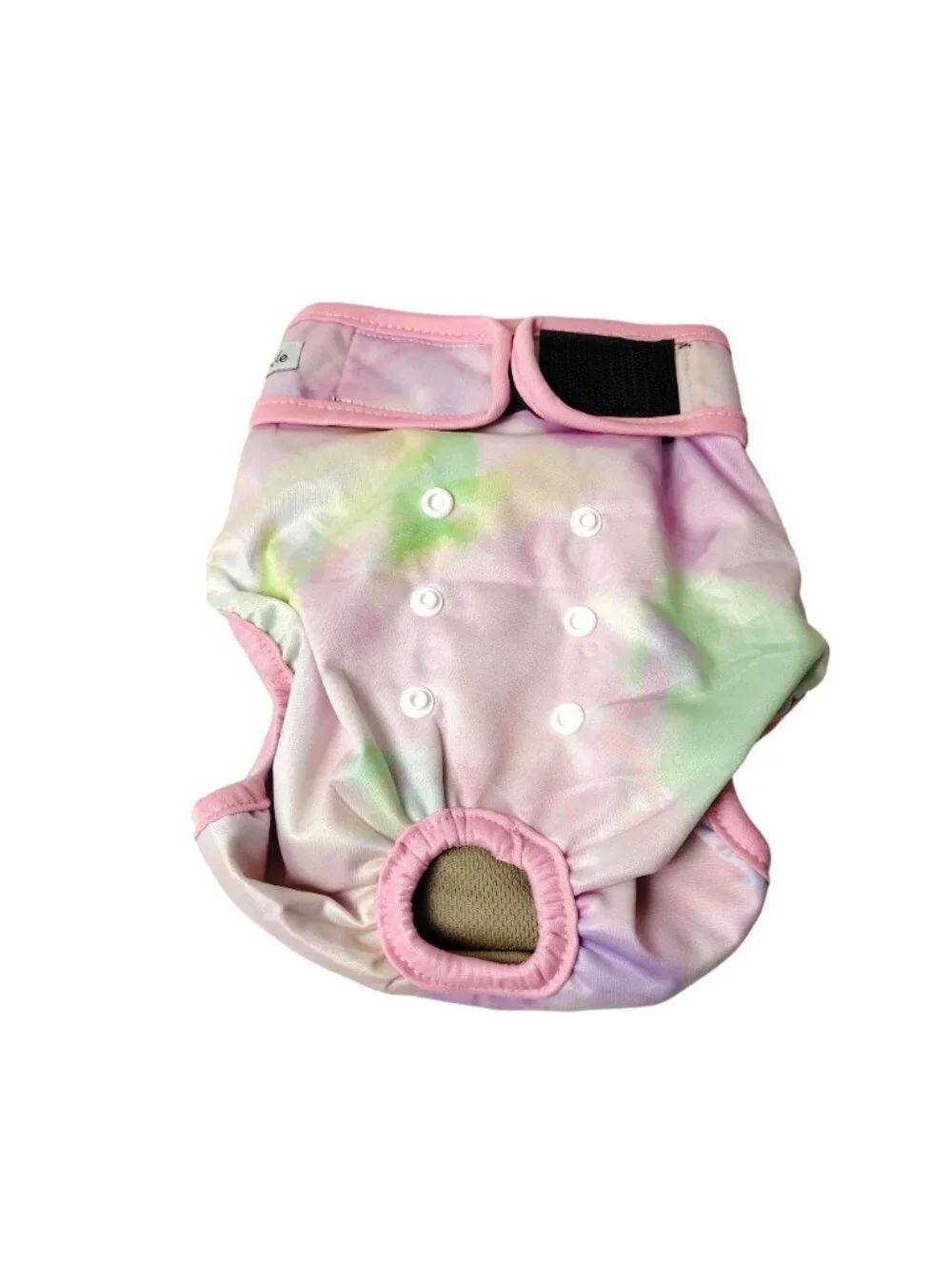 Dog Diaper 3-Pack Large Reusable, Washable and Adjustable Pastel Tie-Dye
